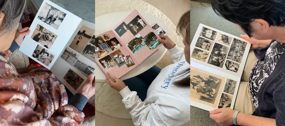 大量のアルバムやプリント写真