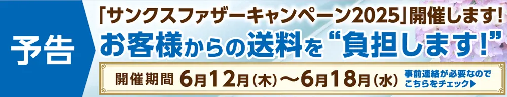 父の日キャンペーン2025特設ページへ（予告）