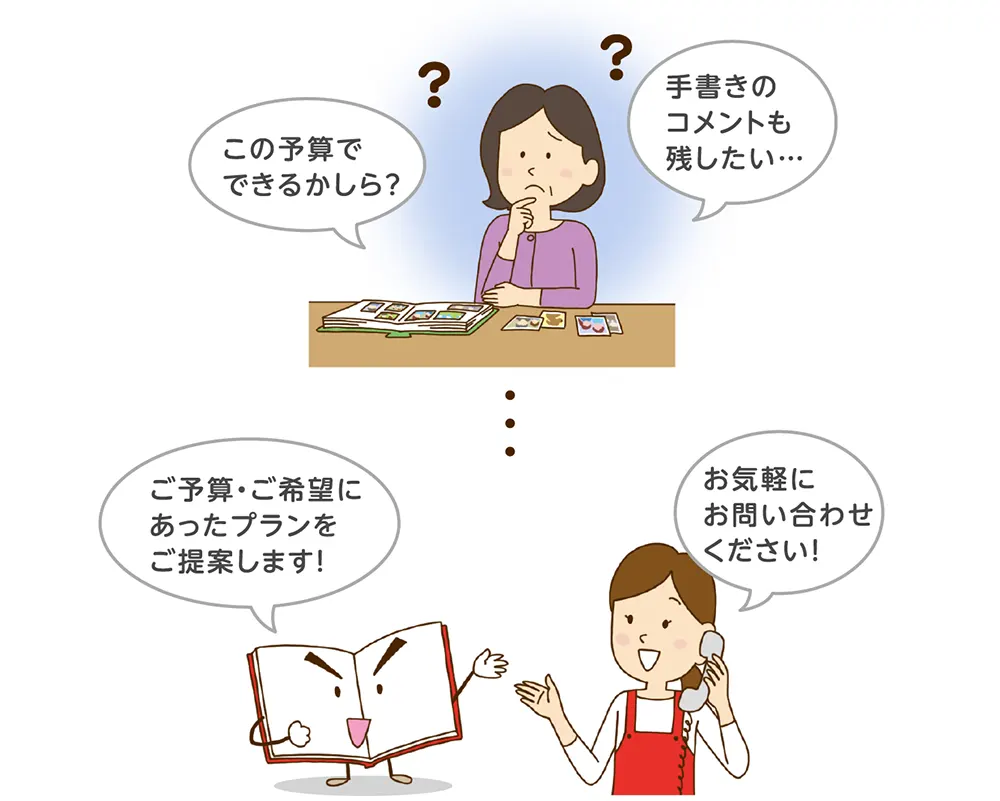 ご予算・ご希望にあったプランをご提案します！お気軽にお問い合わせください！